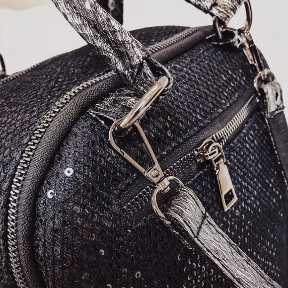 Sequin Mini Backpack Rucksack Purse - Picture 5 of 8